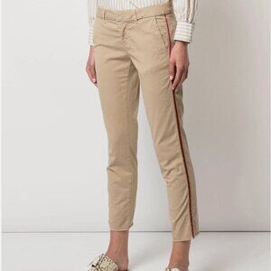 Nili Lotan East Hampton Side Stripe Pants in Desert Sand Size 4